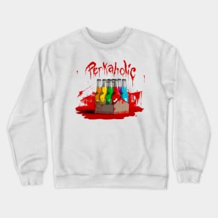 Zombie 8-Pack Bloodied Perkaholic on Hot Pink Crewneck Sweatshirt